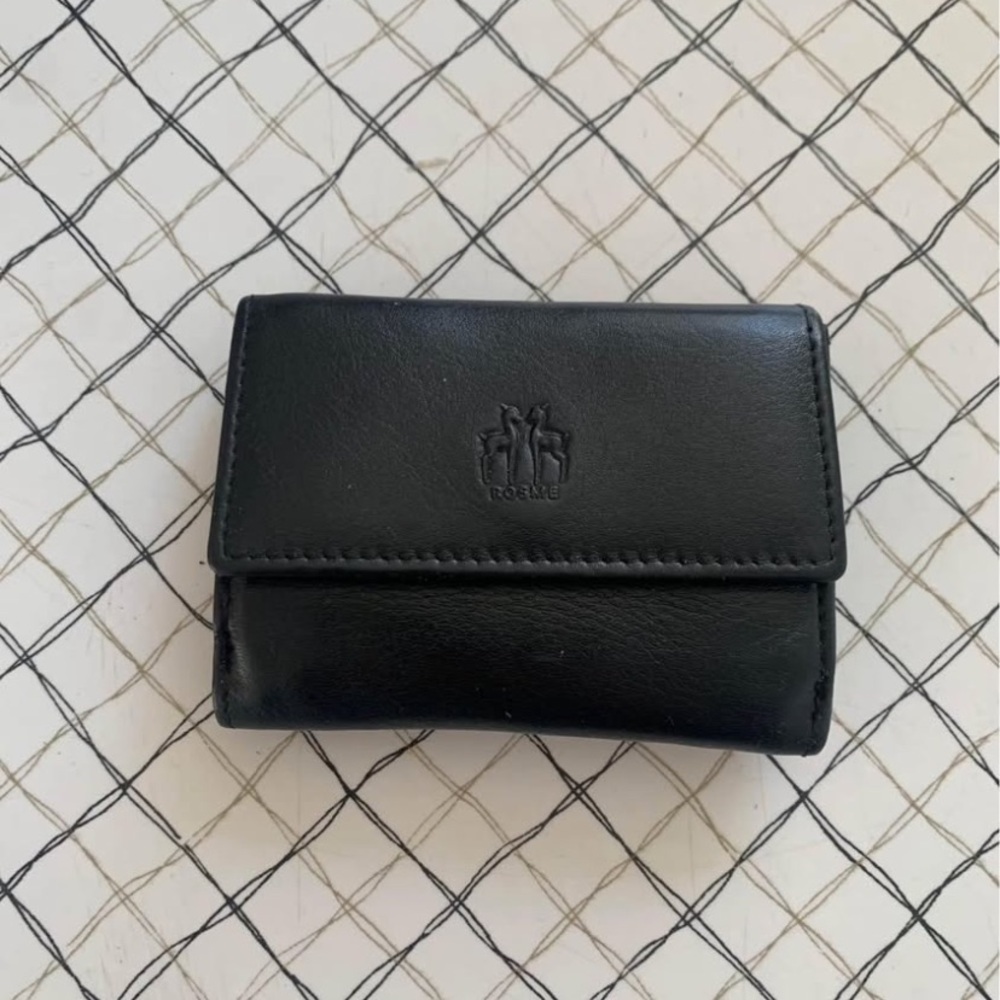 Black Leather Card Holder